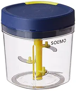 Amazon Brand - Solimo 1000 ml Chopper with Whisker-5 Blade- Blue