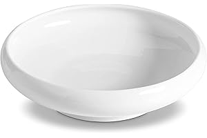ComSaf Ceramic Cat Feeding Bowl, Wide Shallow Cat Food Water Dish, Whisker Friendly Design, Non Spill Pet Bowl, 300ML, Pack of 1