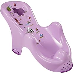 OKT Kids 1861950901200 - Asiento anatómico de bebés para bañera, diseño de hipopótamo, color lila