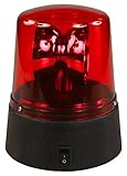mit Ein-/Aus Schalter PartyFunLights Lamp police red, kunststoff, Black