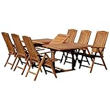 - bestehend aus einem XXL Ausziehtisch, zerlegt inkl. Schrauben, 6x Hochlehner Stühlen