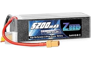Zeee 6S lipo 22,2V 5200mAh 50C litio Batteria RC batteria, con connectore XT90 spina, per RC FPV Racing UAV Drone Evader BX RC Veicolo Auto LKW Truggy RC Nave RC Modells RC Hobby