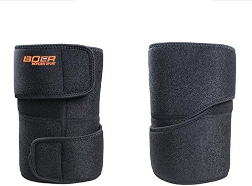 Adjustable Thigh Compression Support Sleeve Hamstring Thin Quard Brace Black