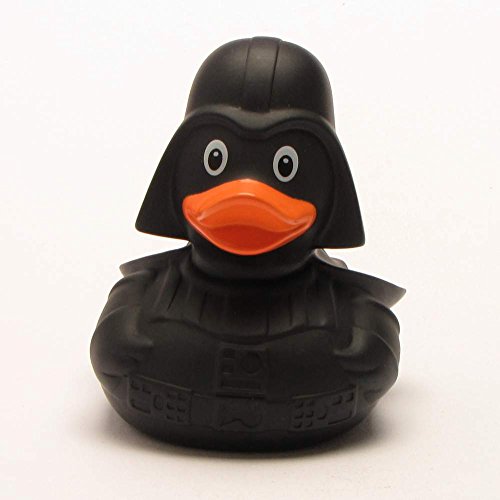 Quietscheente Black Star Ente, Gummiente, Quietscheentchen, Badeente, Quietsch Ente, Sammelfigur, Gummi Bade Spielzeug, LiLaLu, 2074 - 3