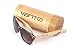 Produktbild Vento Eyewear® modell Chinook Jaguar&Tea - Sonnenbrille aus Bambus / Holz, Entworfen in Italien, mit CE-Zertifikat und UV400 Schutz, Leopard Rahmen braun Objektiv of polycarbonate