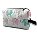 Produktbild Happy Elephants Pink and Mint Travel Makeup Cute Cosmetic Case Organizer Portable Storage Bag for Women