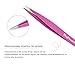 3 Set Stainless Steel Eyebrow Grooming Tweezers, Slant,Straight,Pointed Tip,Professional Precision Tweezer Beauty Tools for Eyebrow Makeup Plucking/Shaping, Facial/Ingrown Hair & Splinter Removal,Pink
