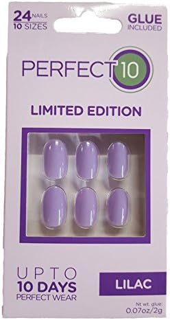 Perfect 10 False Nails - Lilac Oval (24 Nails) [Lilac, 4022643, LL_1316]