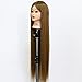 Neverland Beauty 30" Super Long Smooth 100% Synthetic Brown Hair Hairdressing Equipment Styling Head Doll Mannequin Training Head Tools Braiding Cutting Student Practice Model with Clamp UK Stock