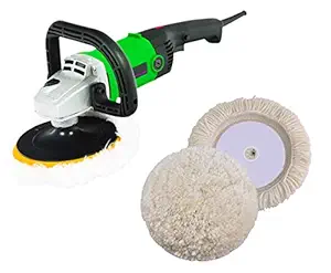 MLD Electric Polisher 3200rpm 180mm Variable Speed Auto Polishing Machine with Wool Buffing Pad Car Polisher Floor Sanding Waxing Tools(Colours as per Availability)