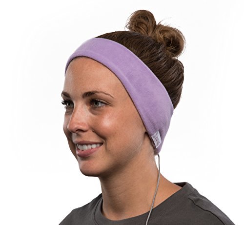 Auriculares con banda de lana para la cabeza AcousticSheep SleepPhones v.6 Classic - Lavanda, Mediano (esta talla se ajusta a la mayoría)
