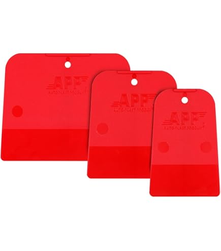 HUAZIZ Set 16 Spatole Da Pittore In Plastica – Stucco Per Auto, Taglie Differenti, Arancione