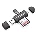 Produktbild SD-Kartenleser, 3-in-1-USB-2.0- / USB-C- / Micro-USB-OTG-Kartenleser - SD, Speicherkartenleser für SDXC-, SDHC-, SD-, MMC-, RS-MMC-, Micro-SDXC-, Micro-SDHC-Karten und UHS-Karten -I Karten