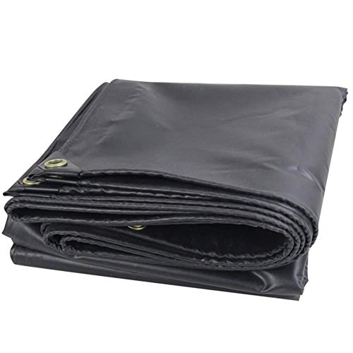 Preisvergleich Produktbild Ljdgr GRW-Plane Plane Planen Außenschirm Regenschutz Leinwand Antioxidationsmittel Reißfestigkeit Metallseilloch, 14 Größen anpassbar (Farbe: Schwarz, Größe: 3,8x7,8 m) Garten liefert