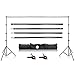 Price comparison product image TFJ Background Stand Support System 2.6mH x 3mW Heavy Duty Backdrop Support Kit with Bag and 2 x Spring Clamps Clips for Non-Woven Muslins Backdrops Paper and Canvas Support