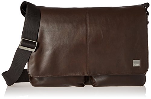 Kobe Laptop-Umhängetasche aus Leder (15 Zoll) – braun