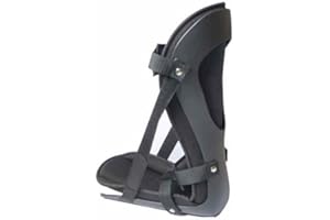 H&F Night Splint Dorsal Soft Light for treatment of Plantar Fasciitis - (Black inner, 9 - up), Large