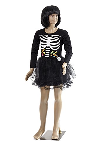 Preisvergleich Produktbild HEITMANN DECO 7537 KinderKostüm-Miss Skelett, 140