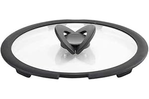 Lagostina Ingenio Induction - Tapa de cristal, color negro y transparente, 26 cm