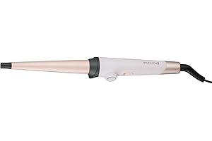 Remington Curling Wand [Advanced Ceramic + Almond Oil] Almond Allure Series (13–25mm Tapered Barrel, 30 Heat Settings, Fast Heat-Up, Worldwide Voltage) CI4807