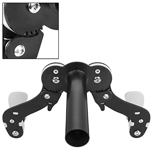 Ibera Fahrrad-Wandhalter, Fahrradaufbewahrung, Horizontal Wall 45 ° Winkel einstellbar, Single Aufbewahrung, schwarz - 7