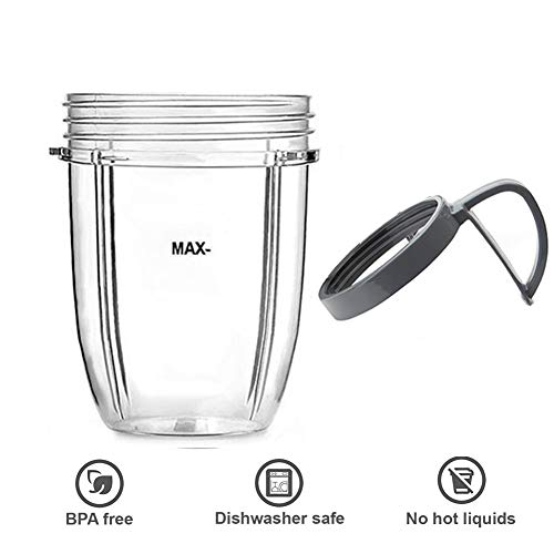 18OZ / 24OZ /32OZ Ounce Tall Cup Blender Juicer Mixer Accessory Replacement Part for Pro 900 Watt