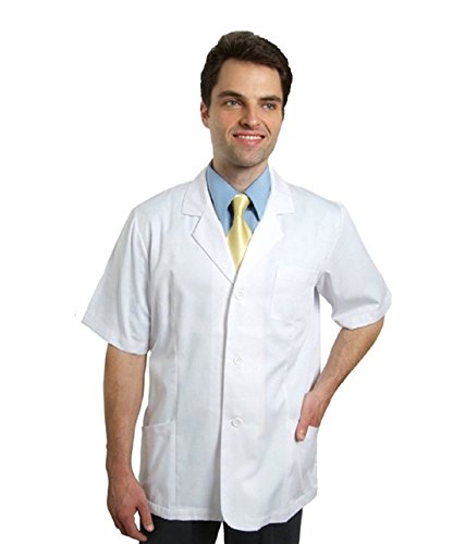 RANKMen's Polyester Cotton White Medical Lab Coat | Full Sleeves Doctor Hospital Ot Uniform For Doctor Apron Nurse Compounder Surgical Coat Size - XL (White)