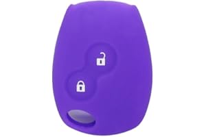 BROVACS Silicone Cover Protector Case Holder Skin Jacket Compatible with RENAULT DACIA 2 Button Remote Key Fob CV4350 Deep Purple