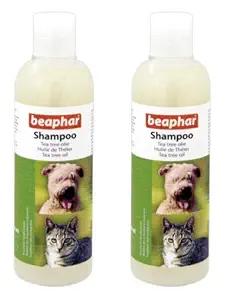 Beaphar Tea Tree Oil Shampoo for Cats & Dogs 250 ml (Pack of 2 - Total 500 ml)