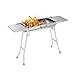 Produktbild ALUK- Thick Edelstahl Grillgeräte Outdoor Holzkohle Grill Faltbare Tragbare Grill Set (112 * 30 * 71 cm) (Grill + 9 Zubehör)