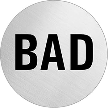 Amazon.de: OFFORM Türschild Badezimmerschild Edelstahlschild " Bad" Ø