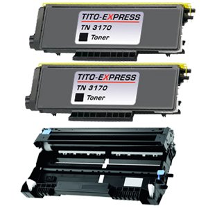 PlatinumSerie® 2 Toner-Patronen & Trommel XXL Black kompatibel für Brother TN3170 & DR-3100 HL-5240DN HL-5240DNLT HL-5240L - 2