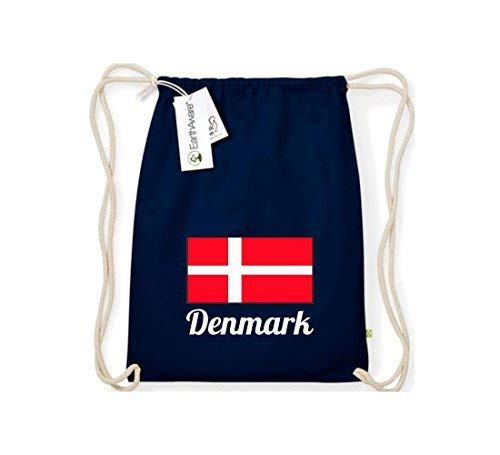 Shirtinstyle Organic Gymsac, Land, Länder, Denmark, Dänemark, blau