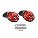 Produktbild AOLVO 12V Autohupen Electric, 2 Stücke Laut Hupen Schnecke Shaped Autohupe 2 Klang/Aus ABS-Material Polymer/Wasserdicht und Starke Durchschlagskraft, Schwarz Rot