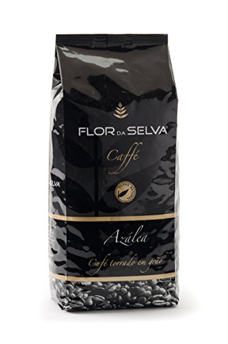 FLOR DA SELVA Caffé Azàlea ganze Bohne, 1 x 1kg, Gourmetkaffee aus Lissabon, traditionell mit Holz geröstet, ohne Konservierungsstoffe