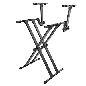 IA Stands - Adjustable, Dual Braced Keyboard Stand - For Two Keyboards - TT 13 - X 16 (16 positions, gear operated movement)