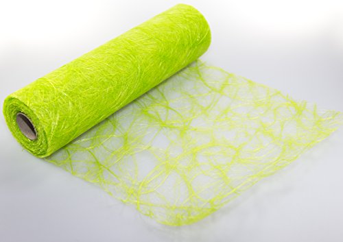 25 m x 30 cm Sizoweb® Vlies Original Tischband Tischläufer kiwi grün hellgrün für Hochzeit