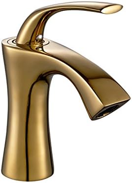 Maifeini Wash Basin Taps _ High-End Continental Water Tap Toilet Washstand Fittings,Gold-Plated 130