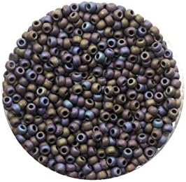 Toho – 10g Toho Seed Beads Approximately Japanese Glass Seed Beads 11/0 2,1 mm, Brown, Glass, 80 TR615 Matte Iris Purple