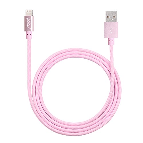 Wkae® [Apple-MFi Certified] 1M Metall geflochtenes Blitz zum USB-Kabel Lade- und Data Sync-Kabel 8-Pin-kompatibel f¨¹r iPhone 6/6 Plus / 5 / 5C / 5S, iPad Air, iPad 4. Generation, iPad Mini / Mini Retina, iPod Touch 5. Generation und iPod Nano 7(Pink) - 3