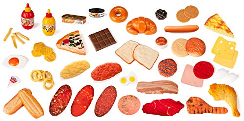 Miniland Educational 154167 - Pack de 52 figuras, diseño Fastfood