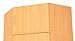 Produktbild 6-6-1714: - auch als Hängeschrank nutzbar - "Schranksystem buche dekor" - made in BRD - Eckaufsatzschrank, 75cm, Eckaufsatz, 1 Tür - Aufsatzschrank