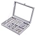 Produktbild IvyH Schmuckkästchen Organisator,Schmuck Aufbewahrungs Displayablage Aufbewahrungskoffer für Halskette, Uhren, Ring, Armband, Ohrring, Broschen