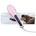 Hair Straightener Straightening Brush from AsaVea electric Compact Faster Heating Detangling Ceramic Styling Tool Easy to Use and Carry Hairstyling Done Anywhere,Saves Money and Time,Will Not Burn or Scald,Rotating Anti-Kink Cord,High End LCD Temperature Display,Professional Grade Anti-Static Ceramic Heating Plates with a Complimentary Travel Bag,Always Have Great Hair No Matter Where You Go! (Pink)