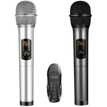 Microfono Karaoke Wireless UHF Con Bluetooth - Set 2 Microfoni Per TV, Feste, DJ - Foto 5
