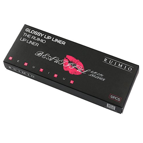 RUIMIO 12 Farben Lipliner Wasserdichtes Lip Liner Set 15cm Lippenkonturenstift - 7