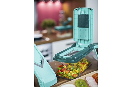 Genius Nicer Dicer Fusion | 13 Teile | smaragdgrün | Alles-Schneider | Hobeln | Würfeln | Schneid-Gerät | TV-NEU - 3