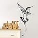 Produktbild ljmljm Schwarz 44x80cm kreative Vogel Kanarienvogel geschnitzt Selbstklebende entfernbare Wandaufkleber können Größe angepasst Werden