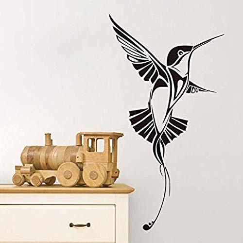 Preisvergleich Produktbild ljmljm Schwarz 44x80cm kreative Vogel Kanarienvogel geschnitzt Selbstklebende entfernbare Wandaufkleber können Größe angepasst Werden