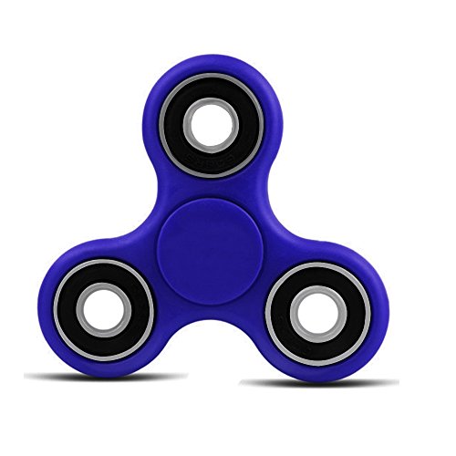 Fidget Hand Spinner, Stress Reducer Ultra Durable High Speed Bearing Fidget Finger Toy Can Continue to Rotate for up to 3 Minutes - Perfect for ADD / ADHD / Anxiety / Autism And Stress Relief Adult Children (Bule)